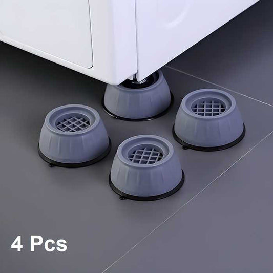 Heavy Duty Anti-Vibration Pads for Washing Machine & Dryer | Shock Proof Noise Reducing Feet | Anti-Slip Washer Stand for Home & Furniture (Set of 4)